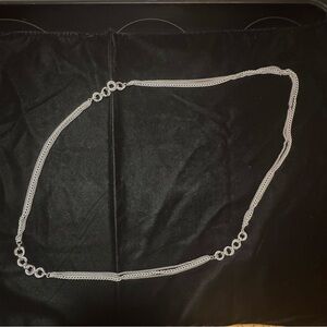 3Strand Silver-toned Chain Necklace